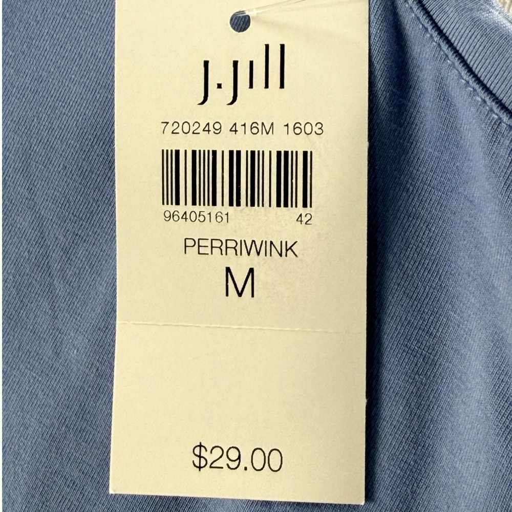 J. Jill Pure Jill Easy Tank Top Periwink Blue Pima Cotton Stretch Size M NWT - Picture 6 of 7